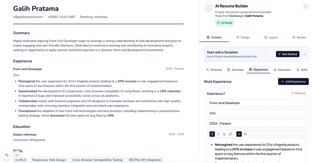 AI Resume Builder
